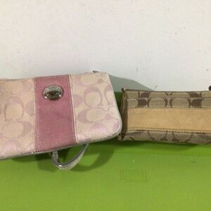 Coach wristlet and keychain mini wallet